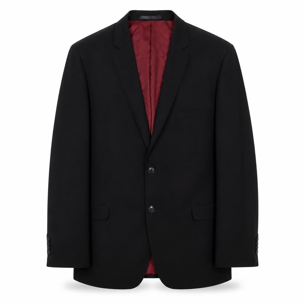 PerformanceSuits Mens Black Wool Jacket Suit Jacket Size 44 Regular