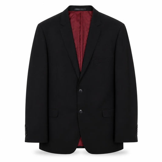 PerformanceSuits Mens Black Wool Jacket Suit Jacket Size 44 Regular