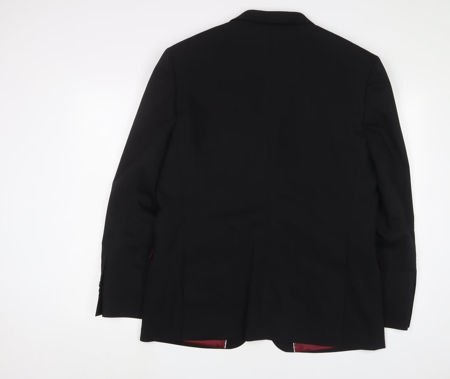 PerformanceSuits Mens Black Wool Jacket Suit Jacket Size 44 Regular