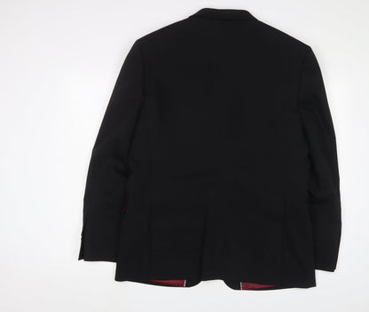 Preloved PerformanceSuits Mens Black Wool Jacket Suit Jacket Size 44 Regular - Back