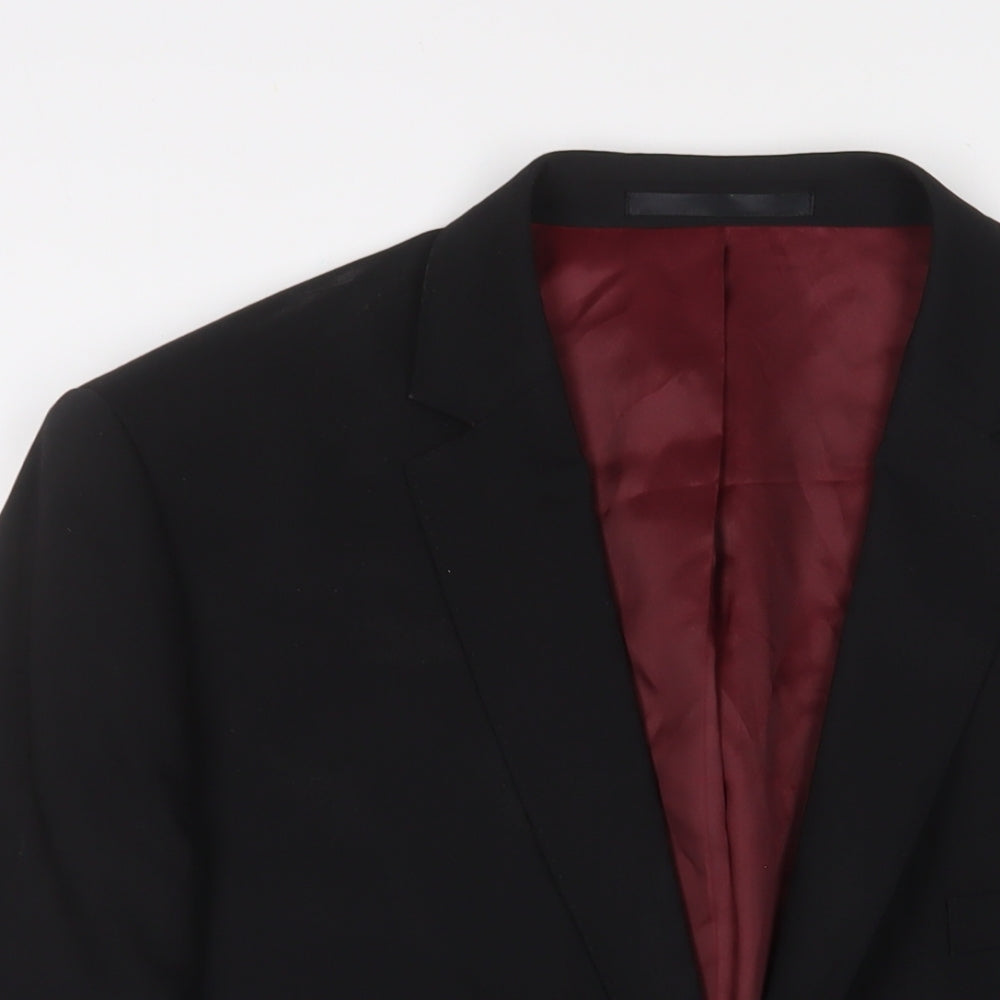 PerformanceSuits Mens Black Wool Jacket Suit Jacket Size 44 Regular