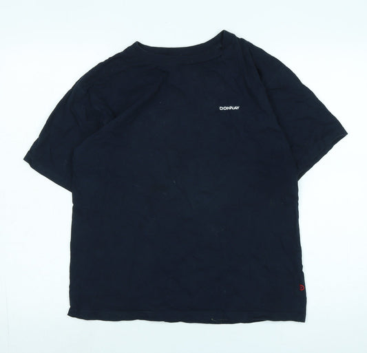 Donnay Boys Blue Cotton Basic T-Shirt Size 13-14 Years Crew Neck - Logo