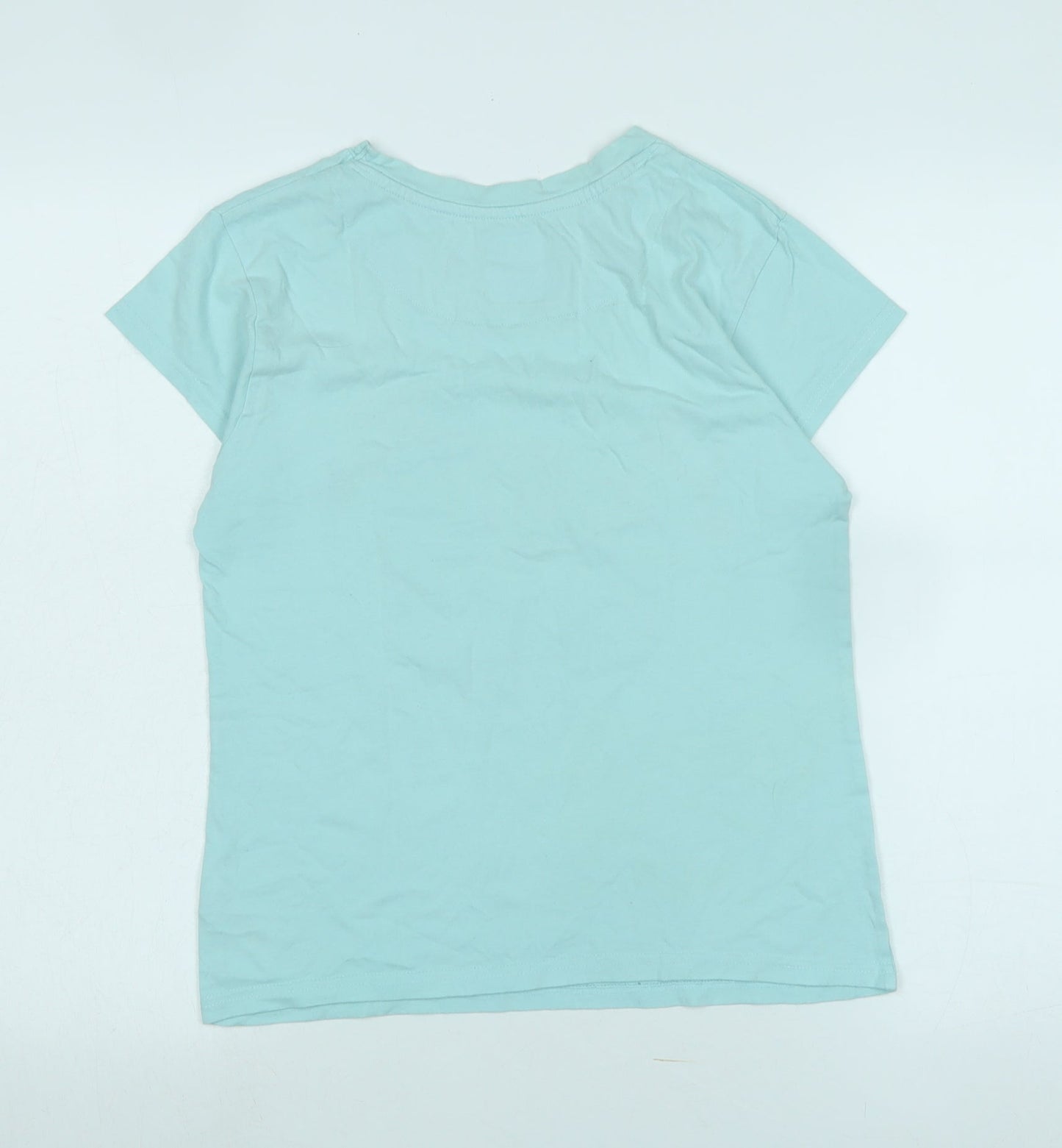 Friends Womens Blue Cotton Basic T-Shirt Size XS Crew Neck - Logo - Central Perk
