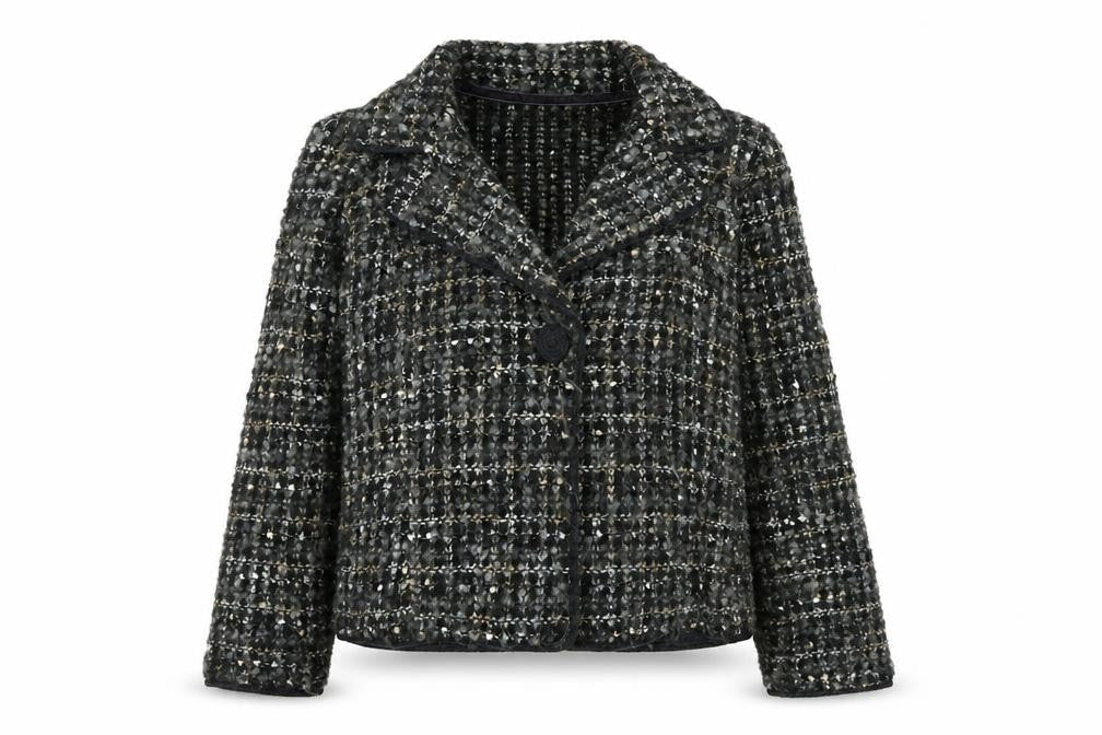 CC Womens Grey Jacket Size M Button - Logo