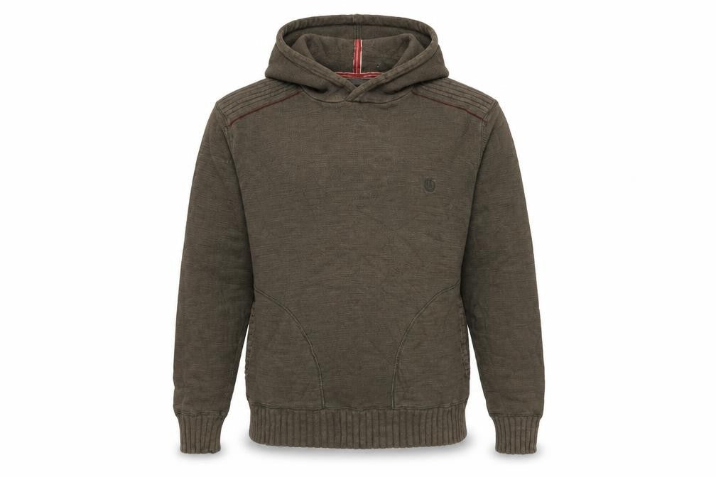 Climb High Dig Deep Mens Grey Cotton Pullover Hoodie Size M