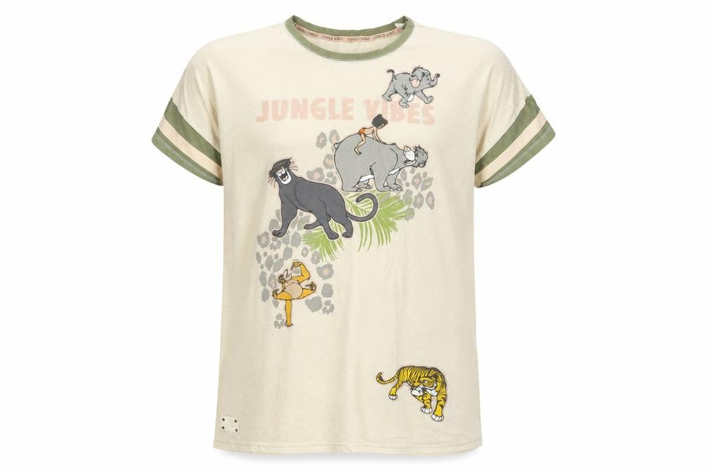 Disney Womens Beige Solid Polyester Top Dress Size XL - The Jungle Book, Jungle Vibes