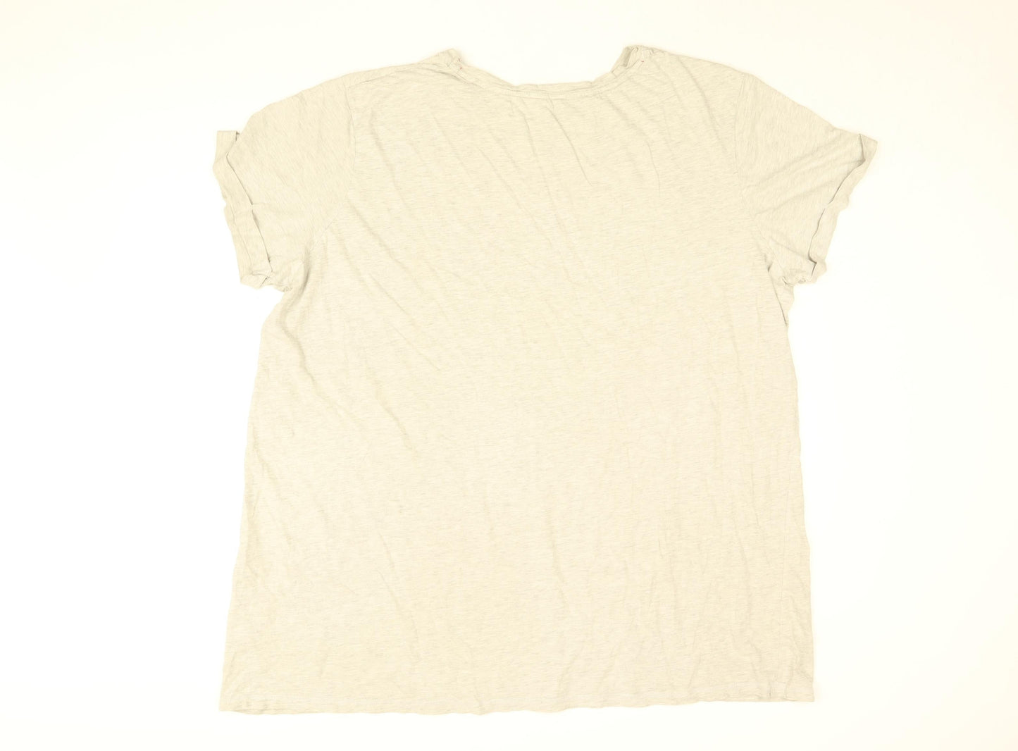 Disney Womens Grey Cotton Basic T-Shirt Size 2XL Round Neck - Mickey Mouse