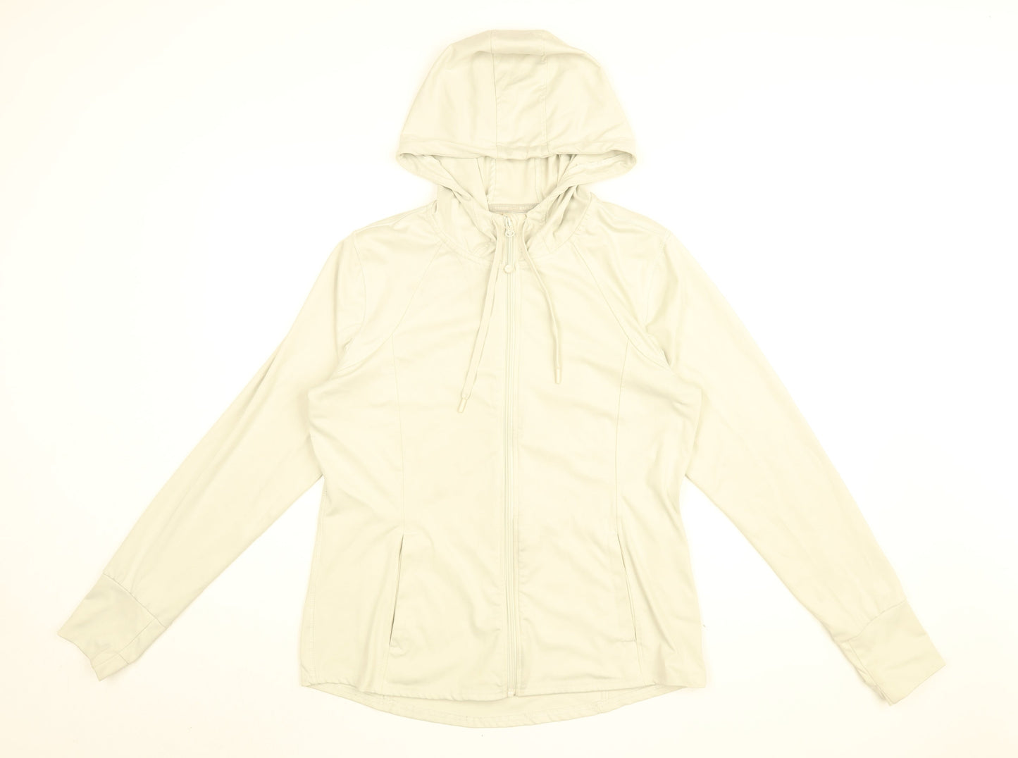 RBX Womens Grey Polyester Full Zip Hoodie Size L Zip