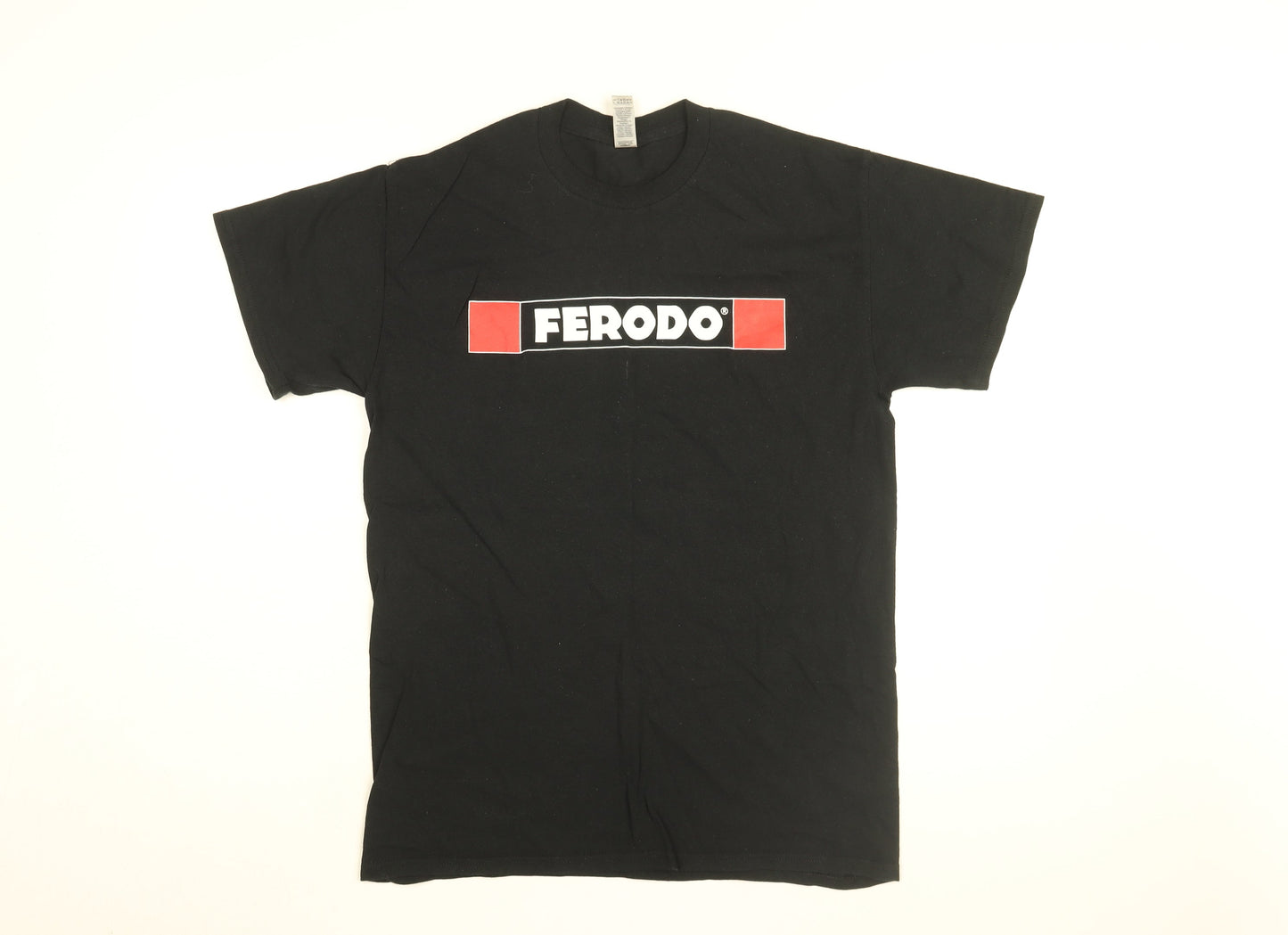 Gildan Mens Black Cotton T-Shirt Size M Round Neck - Ferodo