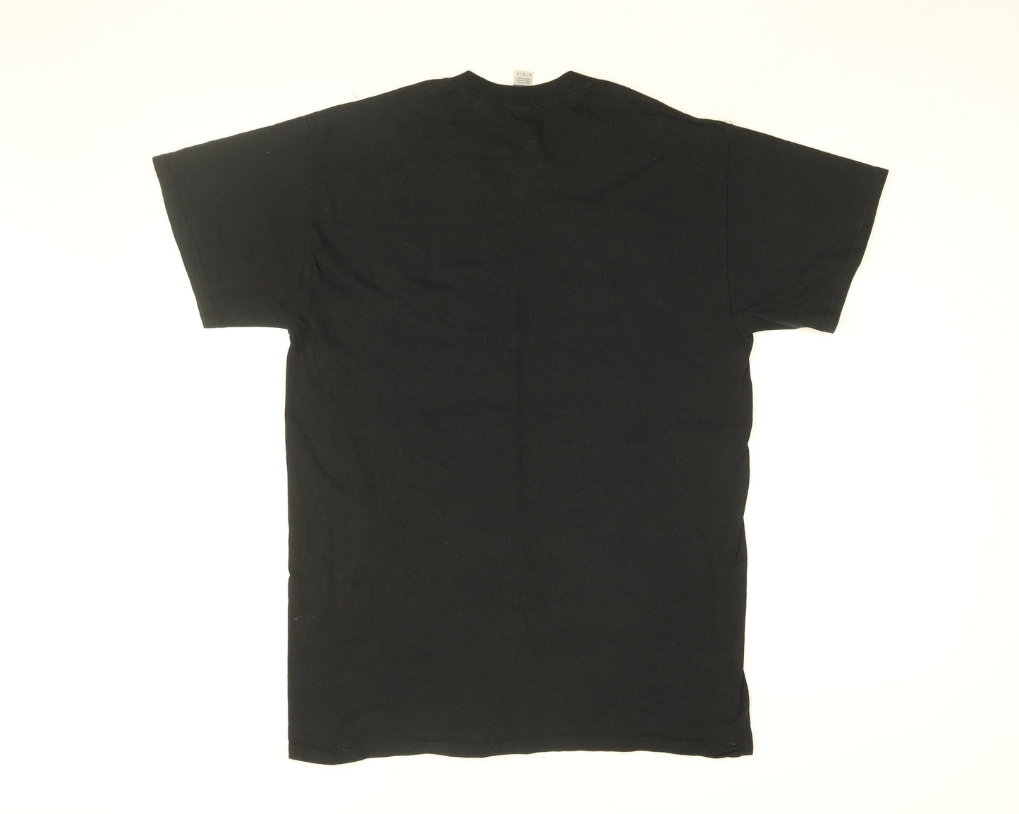 Gildan Mens Black Cotton T-Shirt Size M Round Neck - Ferodo
