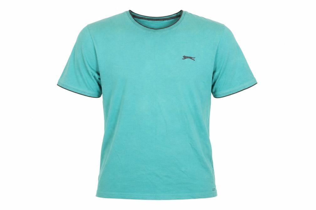 Slazenger Mens Blue Cotton T-Shirt Size S Round Neck