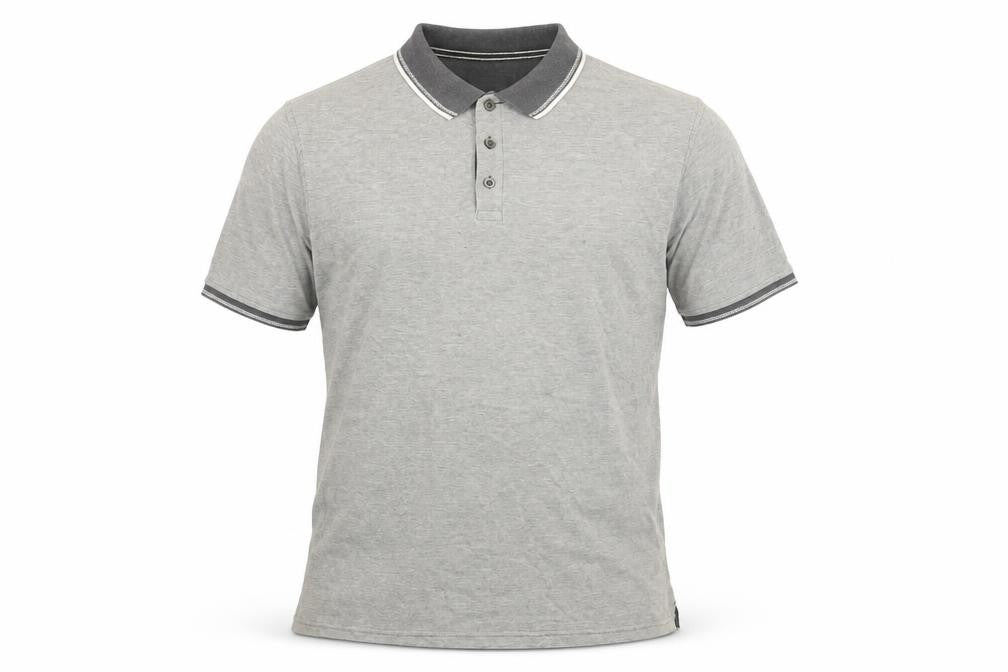 Maine New England Mens Blue Cotton Polo Size M Collared Button