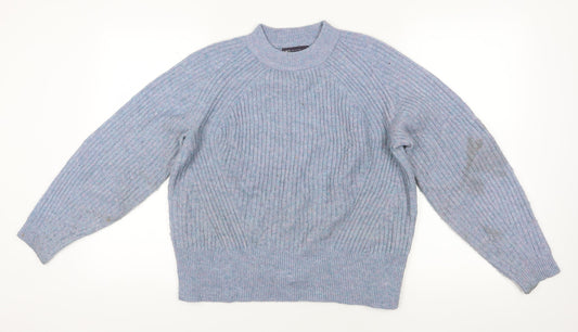 Marks and Spencer Blue Acrylic Jumper, M, Crew Neck