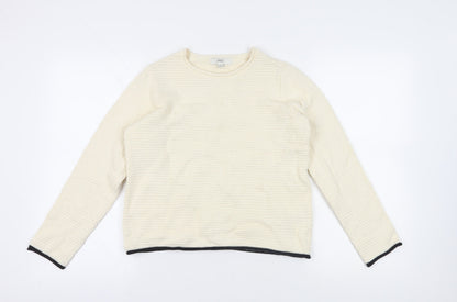 Additional front view of Marks & Spencer Ivory Knit Jumper Crew Neck S