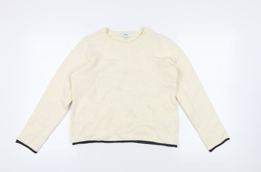 Marks and Spencer Ivory Knit Jumper Crew Neck S