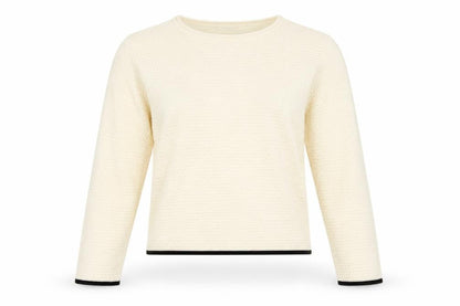 Front view of Marks & Spencer Ivory Knit Jumper Crew Neck S