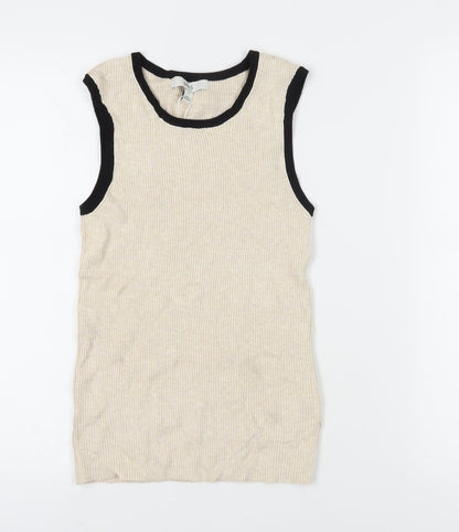 Additional front view of Marks & Spencer Beige Sleeveless Tank, size 12