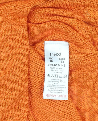Close-up detail of Next Orange Beaded jumper, UK 10 - Casual & Chic