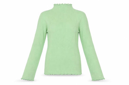Front view of ASOS Green High Neck jumper, size 10