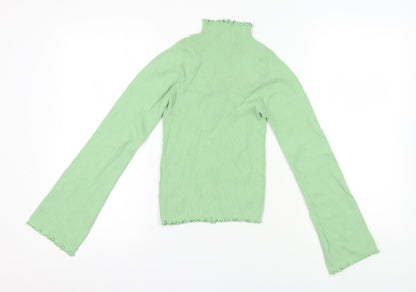 Back view of ASOS Green High Neck jumper, size 10