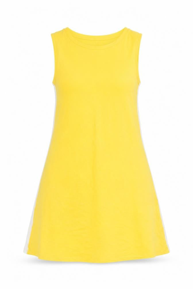 Pull&Bear Yellow Cotton Sleeveless Tank Dress Size 6