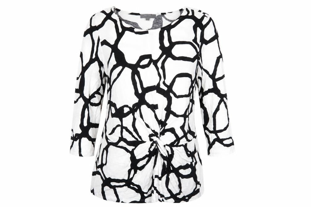 Marks & Spencer Geometric Blouse, Size 16, 3/4 Sleeve