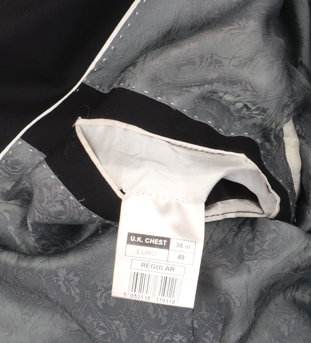 Men's Black Wool Blazer, Size M, Regular Fit
