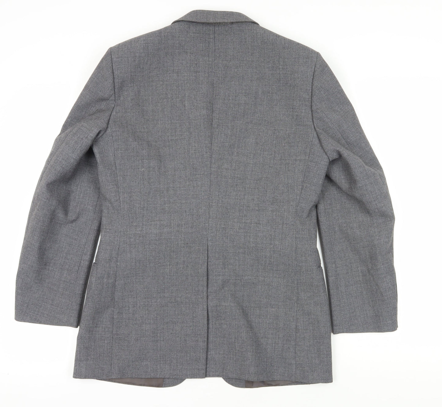St Michael Grey Single-Breasted Blazer - Size 38