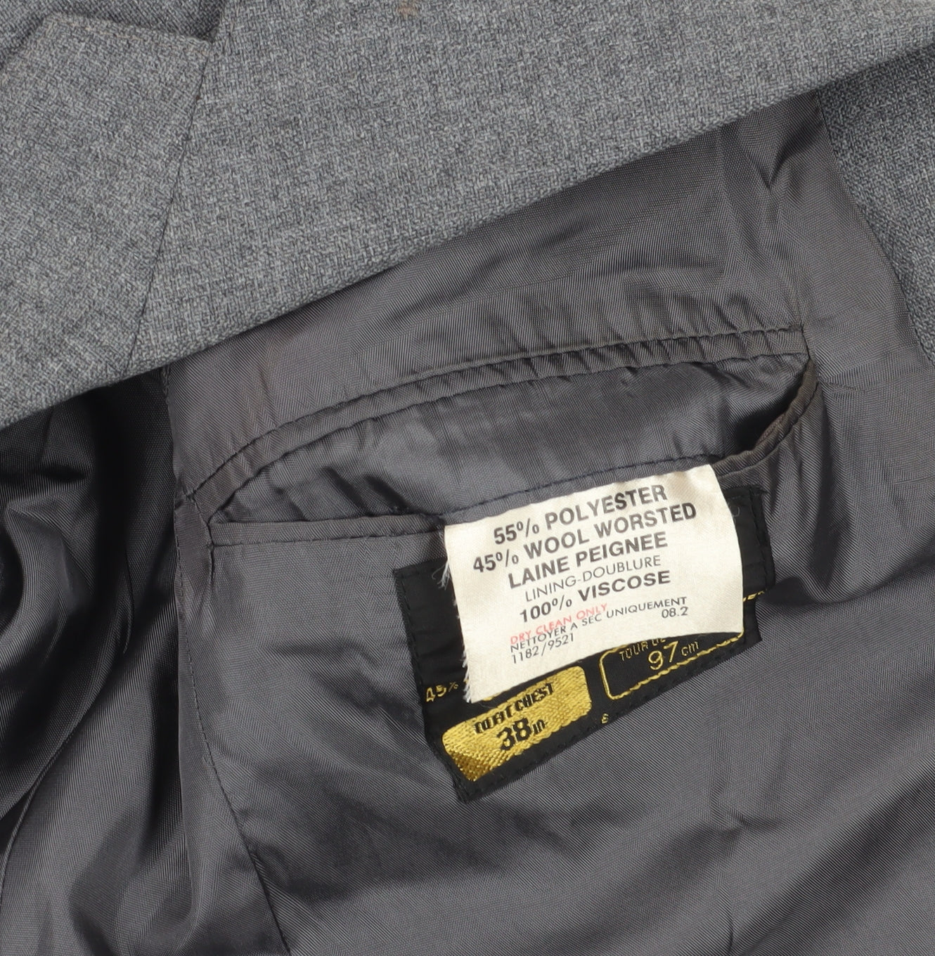 St Michael Grey Single-Breasted Blazer - Size 38