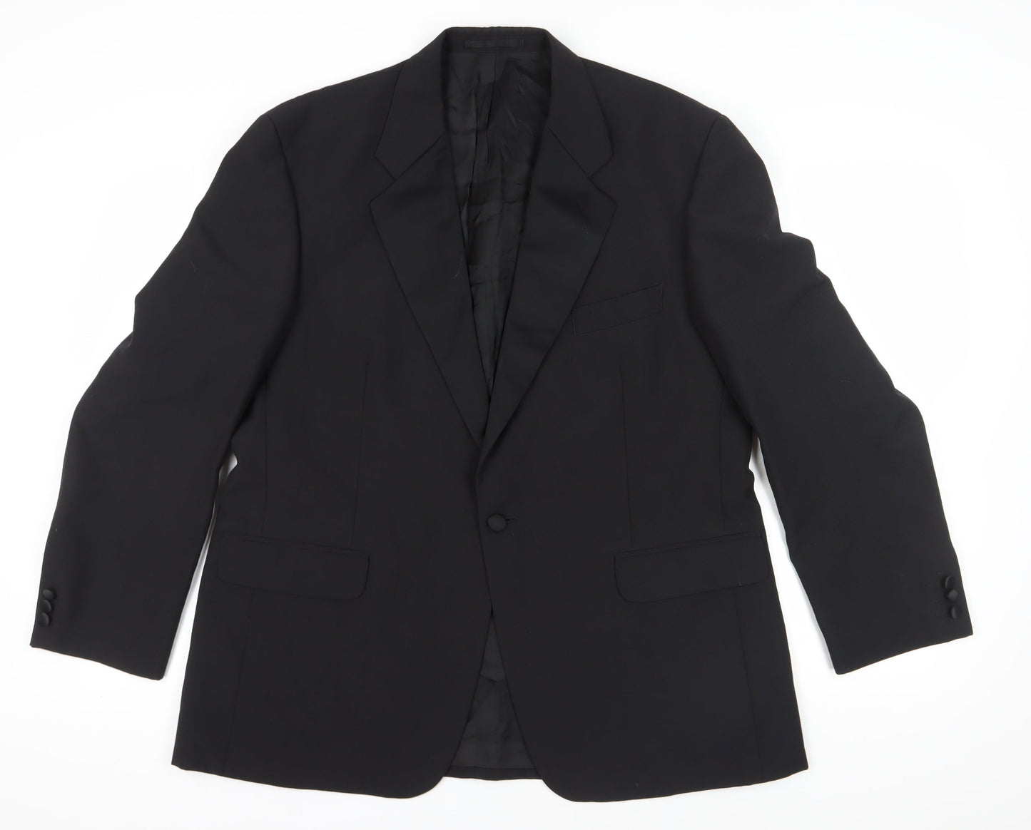 Daniel Drescott Black Blazer, Size 46in, Single-Breasted