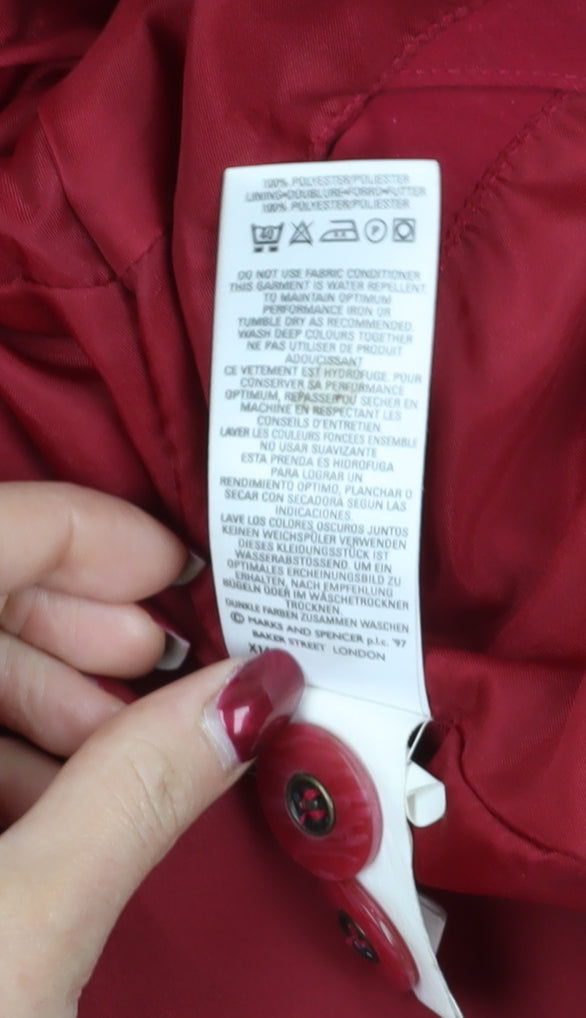 Marks and Spencer Red Mid-Length Coat Size 14