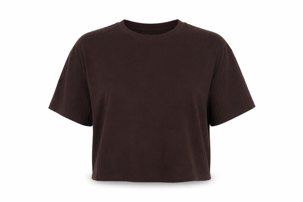 H&M Brown Basic T-Shirt, Size L, Viscose Blend