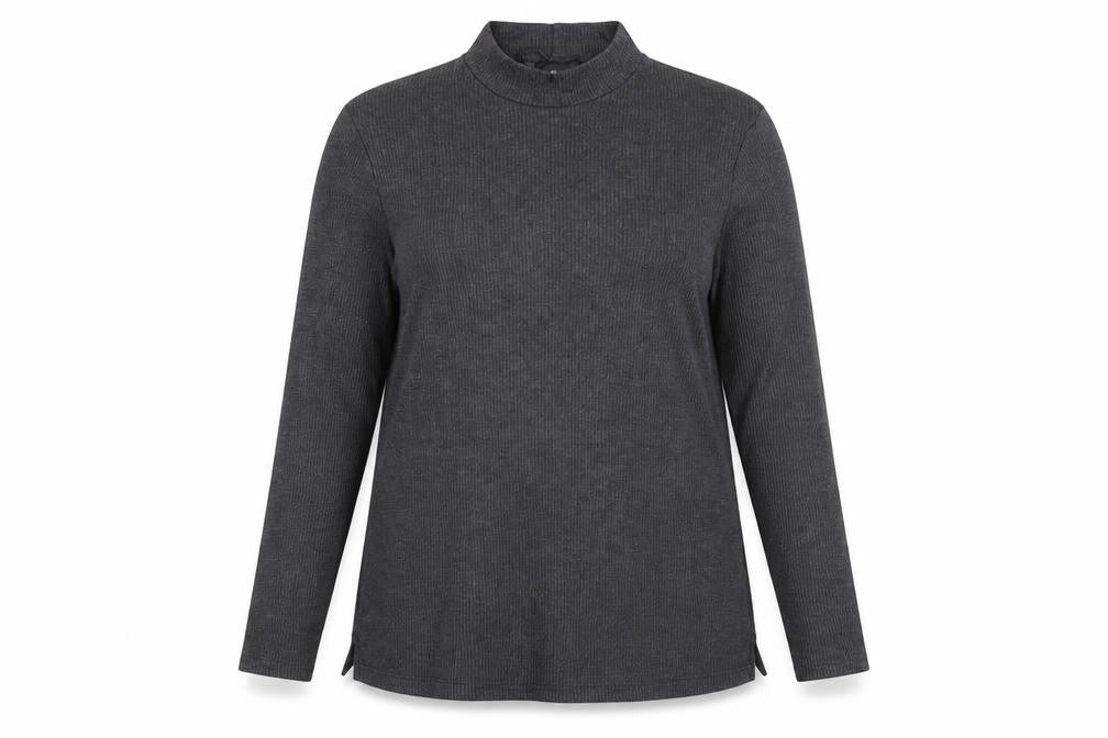 Next Grey Mock Neck Long Sleeve T-Shirt