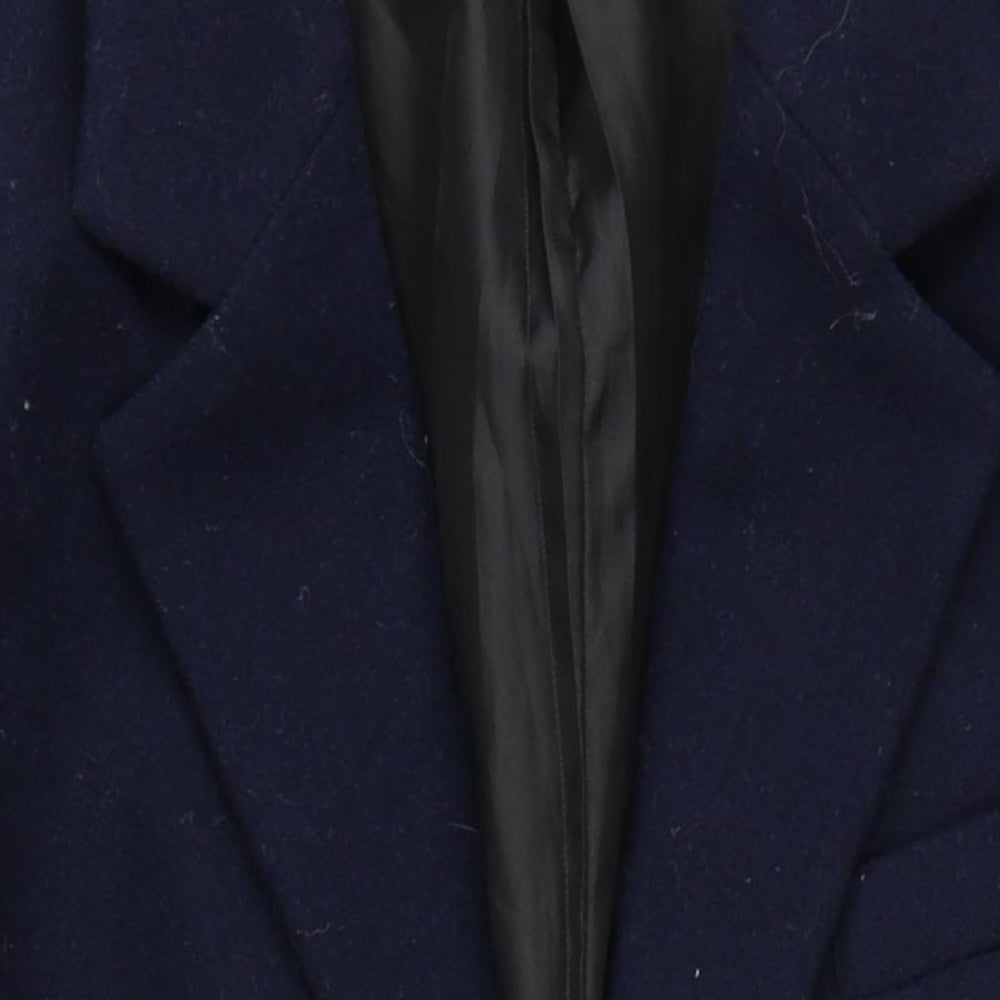 ASOS Mens Blue Overcoat Coat Size M Button