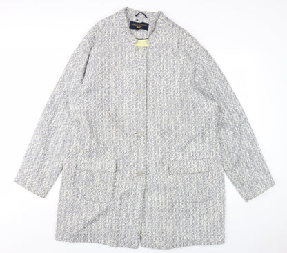 Paul Costelloe Womens White Jacket Coat Size 20 Button