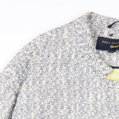 Paul Costelloe Womens White Jacket Coat Size 20 Button