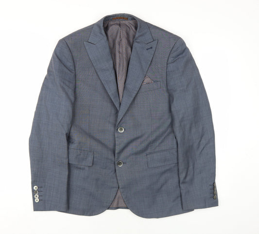 NEXT Mens Grey Wool Jacket Blazer Size 38 Regular