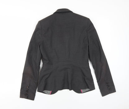 Next Womens Grey Polyester Jacket Blazer Size 8