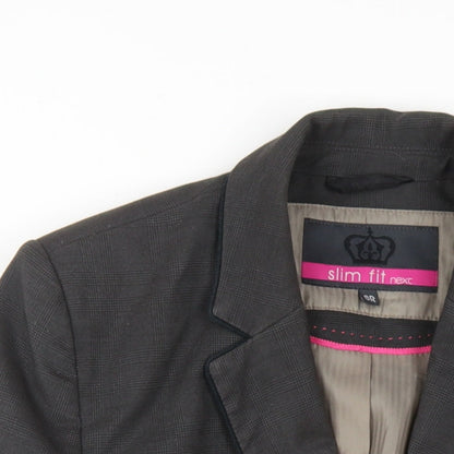 Next Womens Grey Polyester Jacket Blazer Size 8