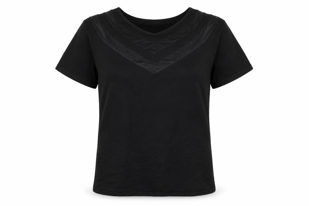 ASOS Womens Black Viscose Basic T-Shirt Size 14 V-Neck