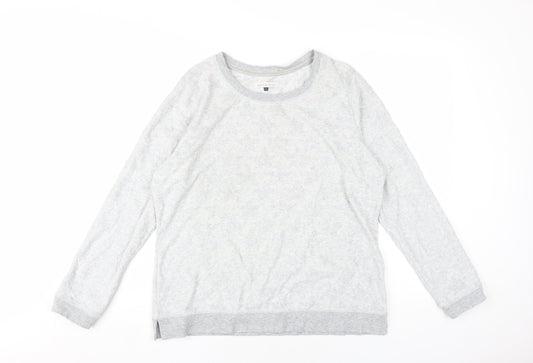 Maison de Nimes Womens Grey Cotton Pullover Sweatshirt Size 14 Pullover