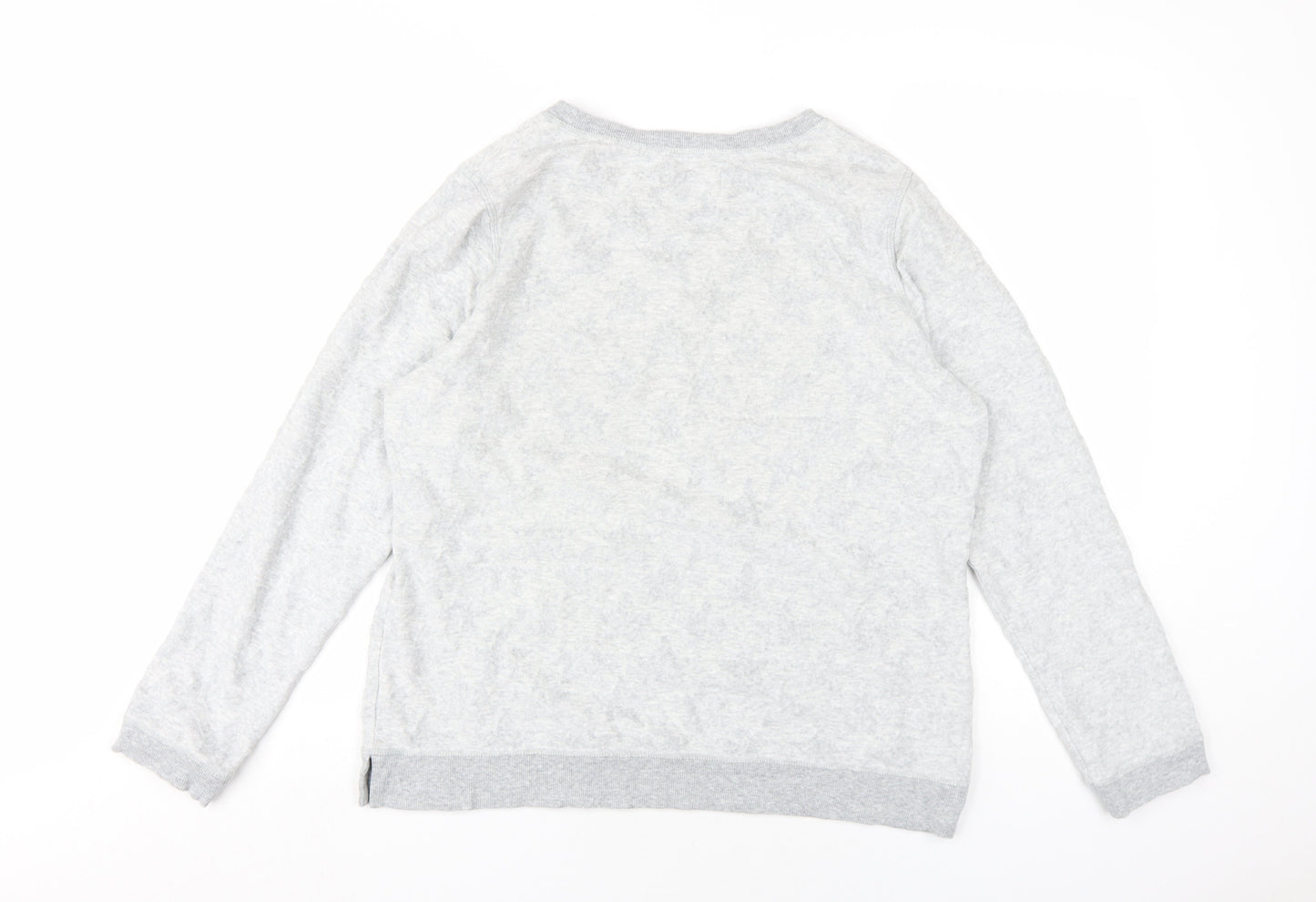 Maison de Nimes Womens Grey Cotton Pullover Sweatshirt Size 14 Pullover