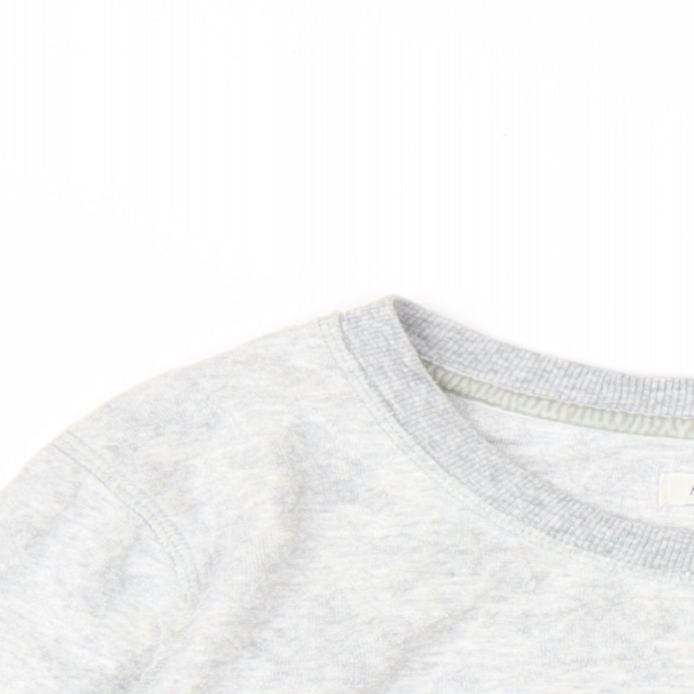 Maison de Nimes Womens Grey Cotton Pullover Sweatshirt Size 14 Pullover