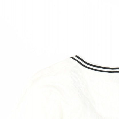 Sarah Hamilton Womens Ivory Scoop Neck Viscose Pullover Jumper Size M