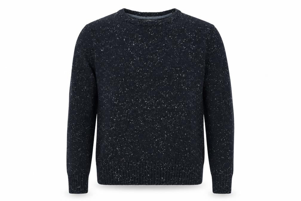 Revolution Mens Black Crew Neck Cotton Pullover Jumper Size L Long Sleeve