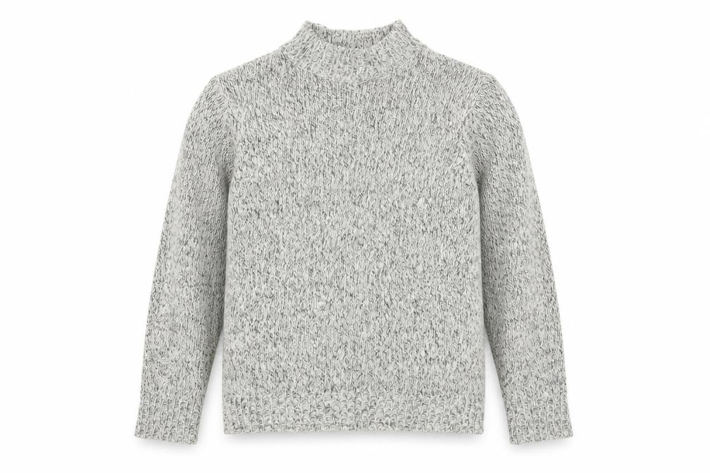 VERO MODA Womens Grey Mock Neck Acrylic Pullover Jumper Size L