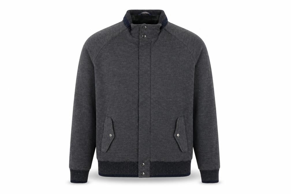 Marks & Spencer Mens Grey Bomber Jacket Jacket Size L Zip