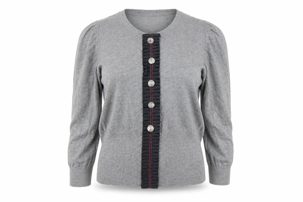 NEXT Womens Grey Round Neck Cotton Pullover Jumper Size 16