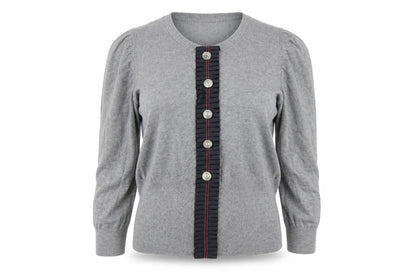 Next Womens Grey Round Neck Cotton Pullover Jumper Size 16