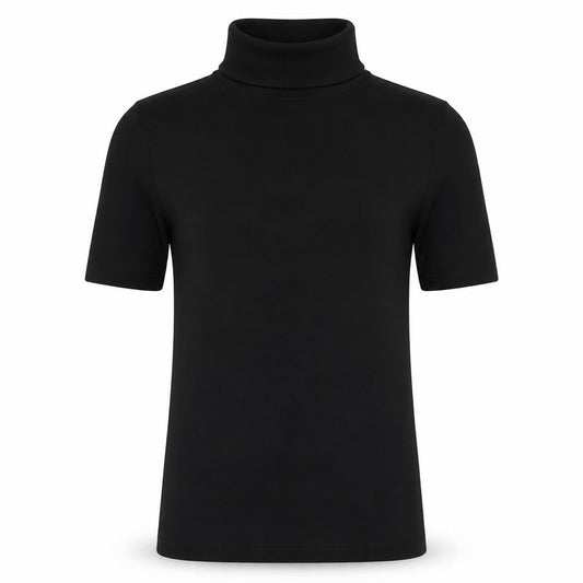 Chillytime Womens Black Cotton Jersey T-Shirt Size 8 Halter - Logo